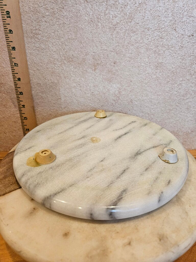 Vintage Round Natural Marble Cheese Board