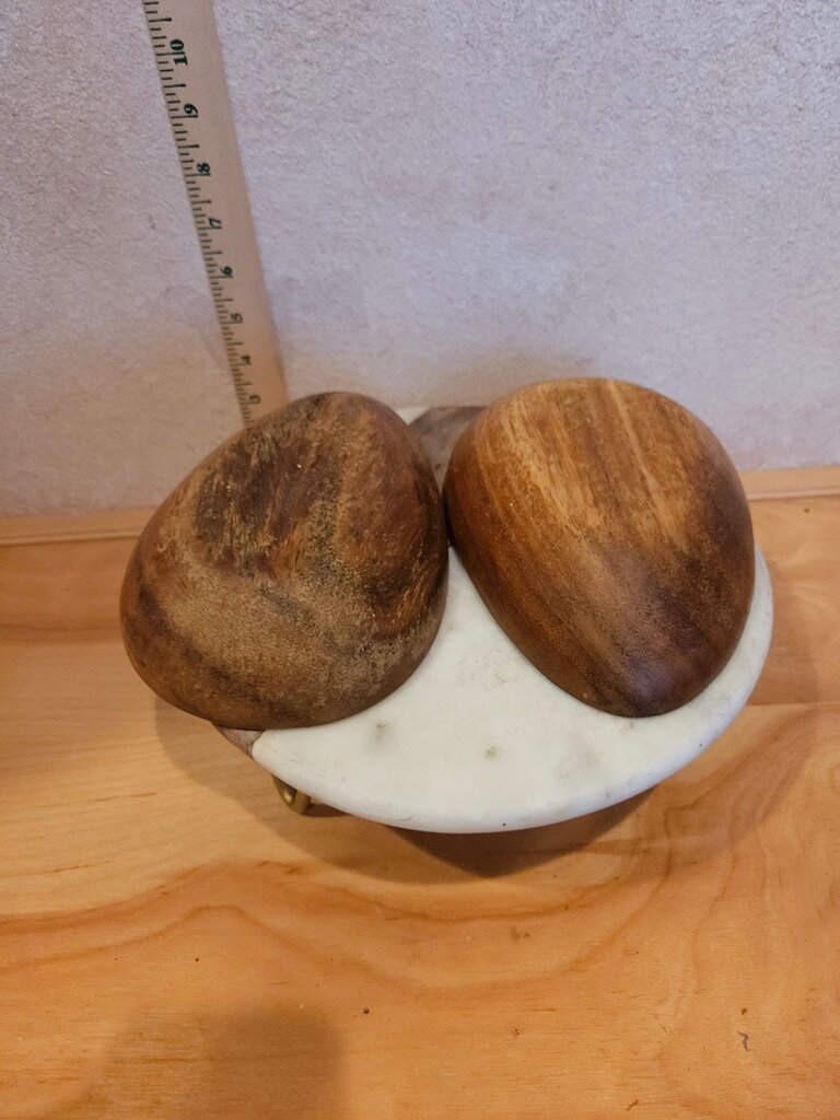 Pair of Tear Shape Wooden Serving Bowl , trinket dishes, serving table decor