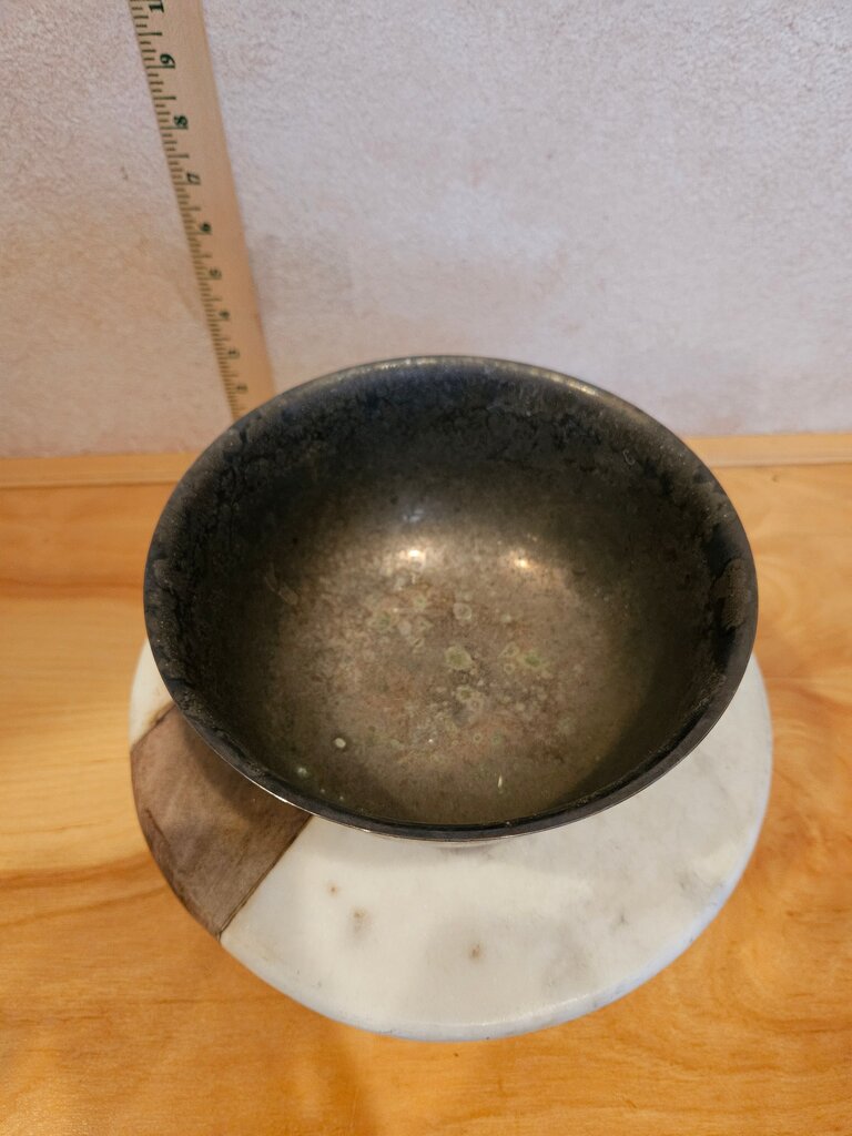 Vintage Silver Patina Large Pedestal Bowl, Paul Revere Reproduction 1983 F.B. Rogers Silver Co. #10