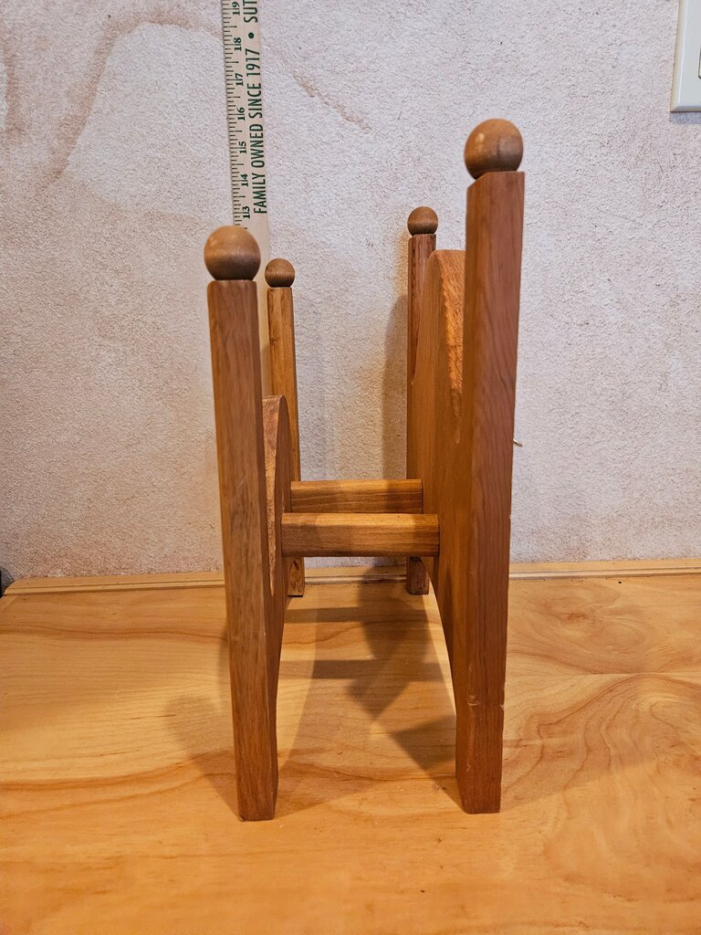 Vintage Wooden Plate Holder, Book Rack