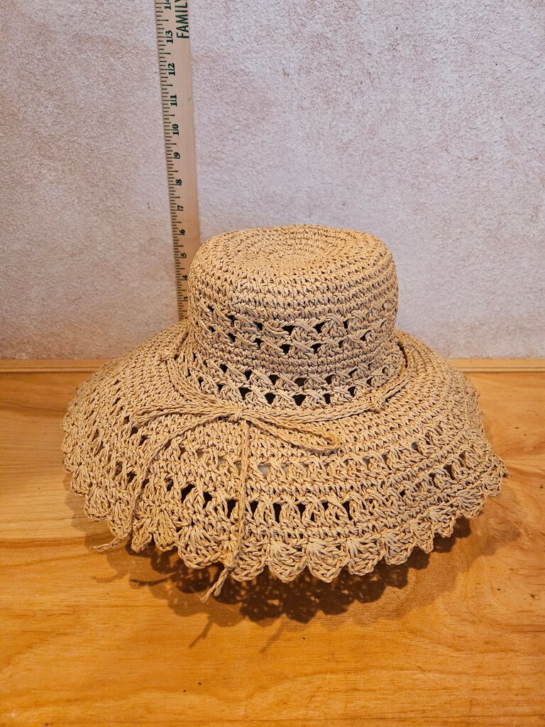 Floppy Bucket Straw Sun Hat