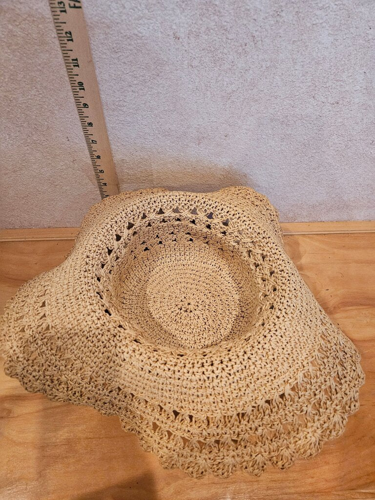 Floppy Bucket Straw Sun Hat