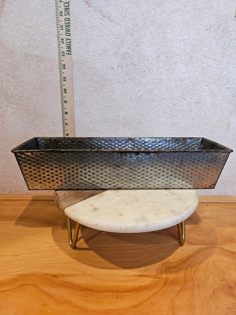 Vintage Kaiser Embossed Baking Loaf Bread pan Hammered Metal Rectangular Tray