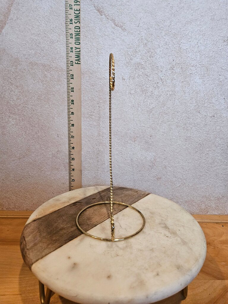Bard's Twisted Gold-Toned Ornament Stand Gold Decorative Display Stand