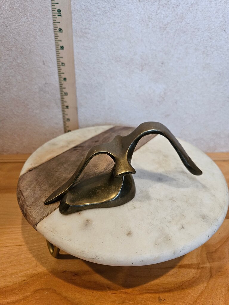 Vintage Jere Style Birds In Flight Brass Sculpture Seagulls MCM