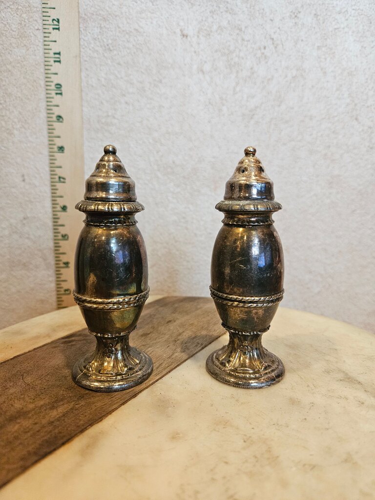 Vintage Neco Silver Plated Salt and Pepper Shakers
