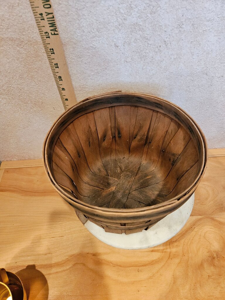 Primitive Wooden Bushel Basket