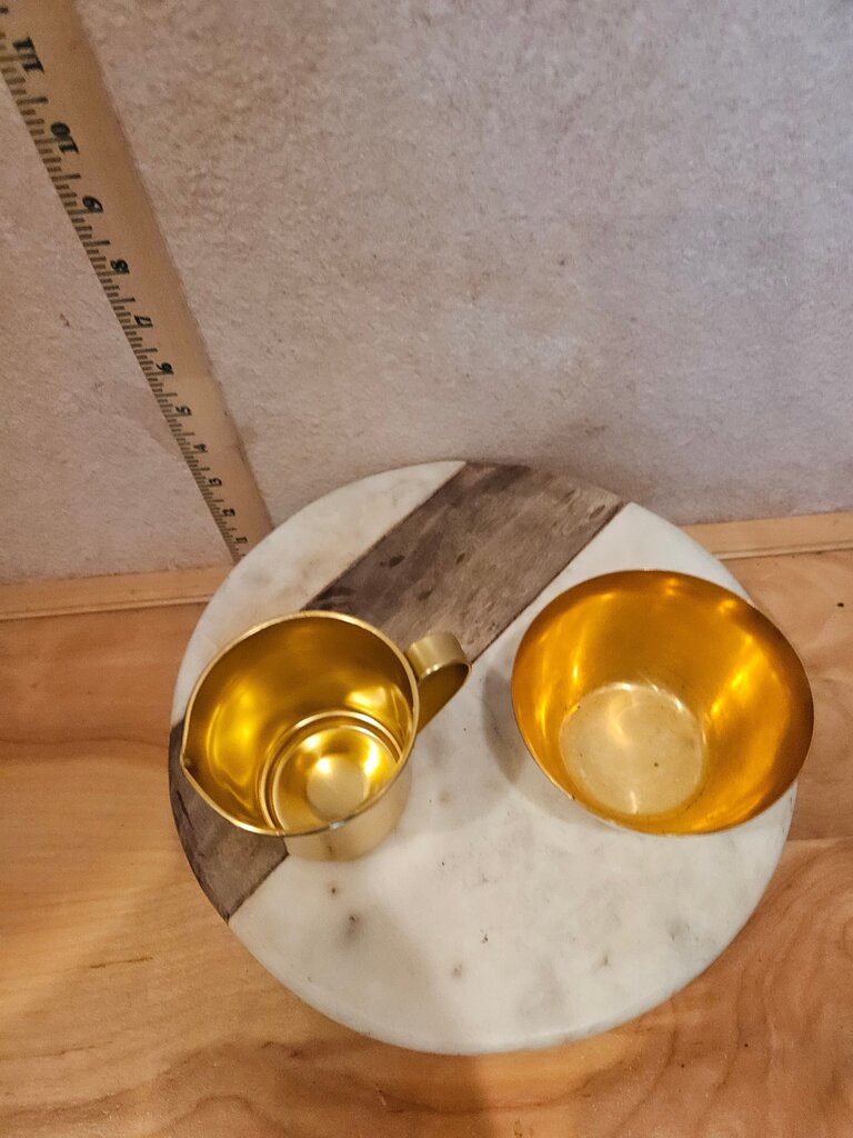 Gold Decorative Cup and Bowl Set
