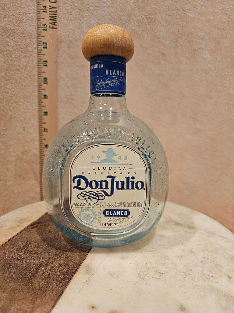 Empty Tequila Don Julio BLANCO Mini Bottle 50mL BLUE Glass