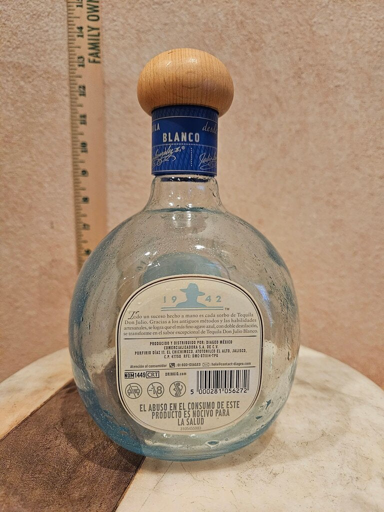 Empty Tequila Don Julio BLANCO Mini Bottle 50mL BLUE Glass