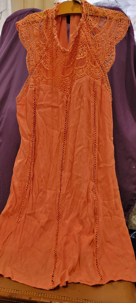 Jodifl Women's Coral Crochet Dress