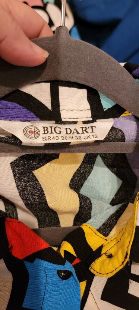 Big Dart Colorful Patterned Blouse