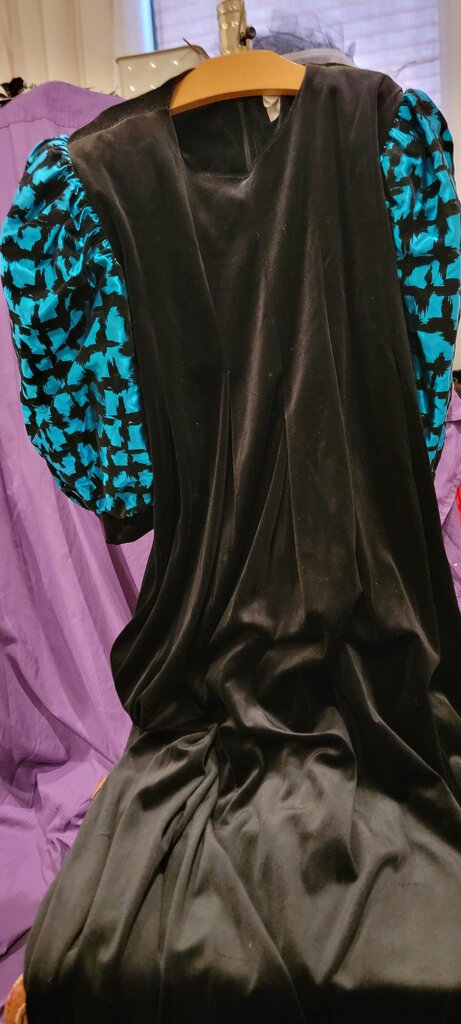 David Brown for Saks Fifth Avenue Black and Blue Dress