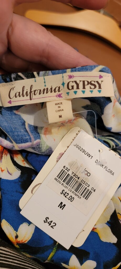 California Gypsy Floral Print Romper