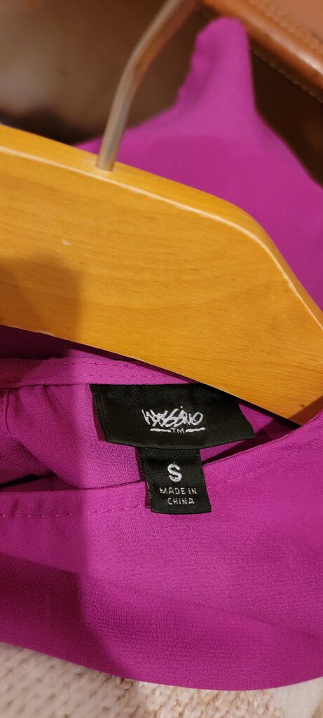 Women's Purple Blouse with Puff Sleeves