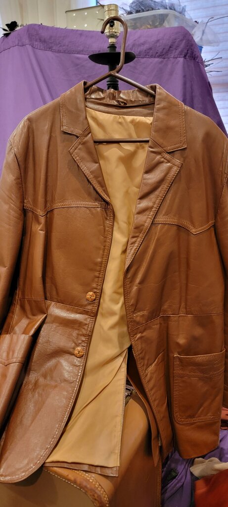 The Leather Shop Brown Leather Blazer