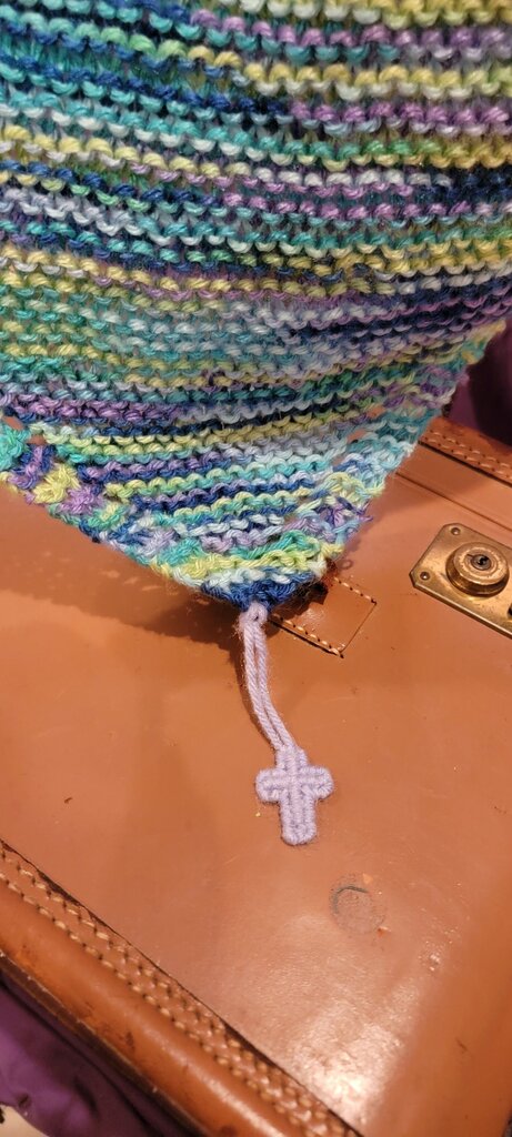 Hand-Knitted Multi-Color Wrap