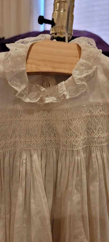 Vintage Smocked Cotton Dress for Children