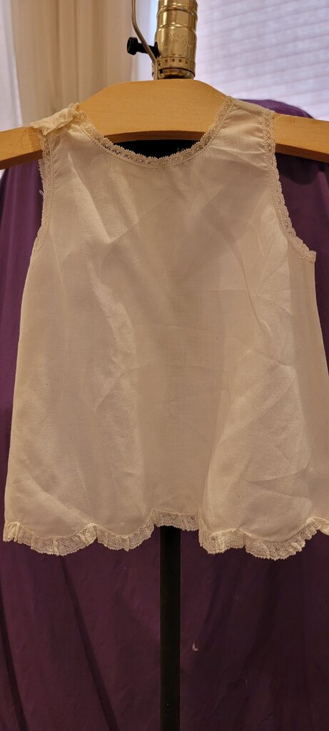 White Lace Trimmed Girls Top