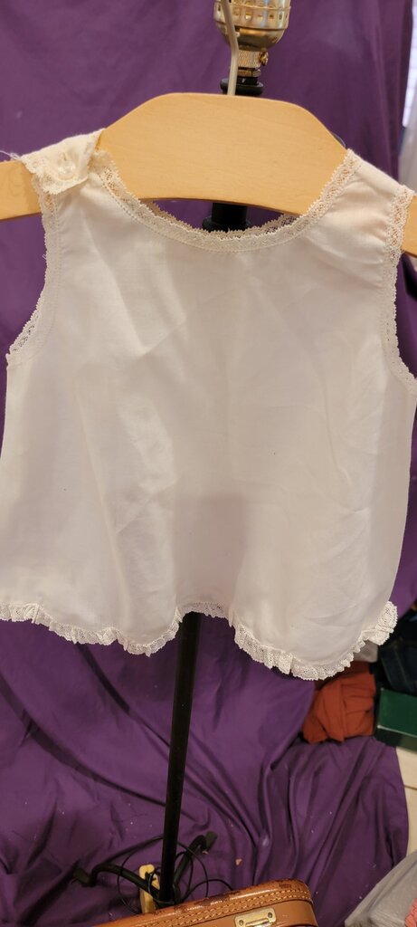 White Lace Trimmed Girls Top