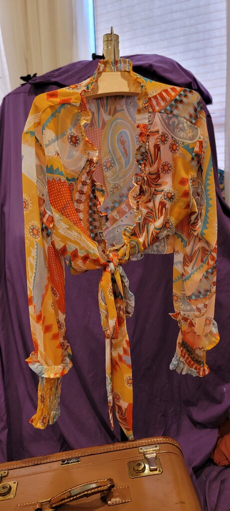Colorful Ruffled Blouse