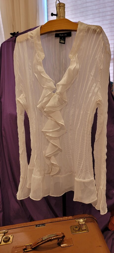 Style&co. Women's Ruffled Long Sleeve Blouse