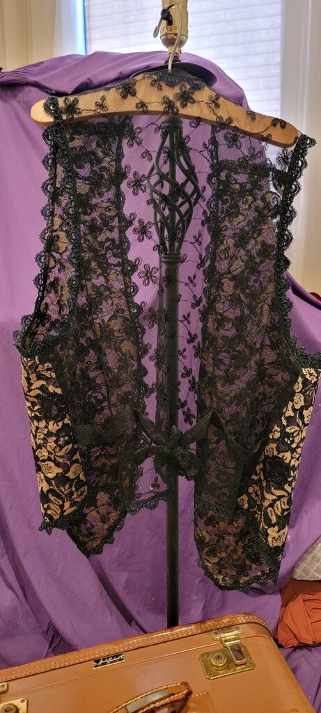 Lace Floral Kimono Vest