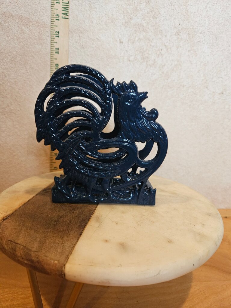 Cockerel Napkin Holder, Cast Iron, Rooster Napkin Holder, Letter Rack, Farmhouse Kitchen, Chicken, Rooster, Napkin Dispenser, Vintage
