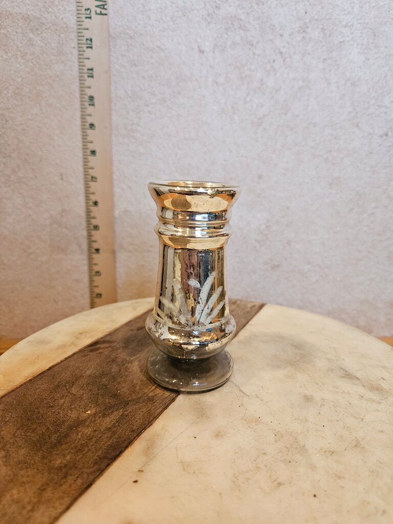 Antique Mercury Glass Candle Holders