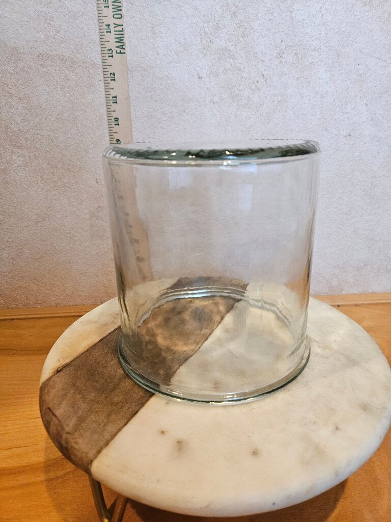 Glass Wide Mouth Rolled Lip Apothecary Jar Candy Decorative Home Decor
