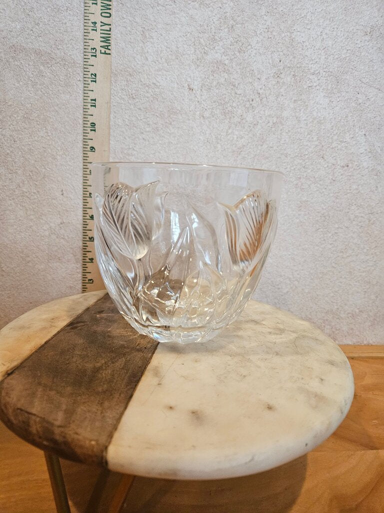 Vintage Clear Tulip Floral Flower Vase