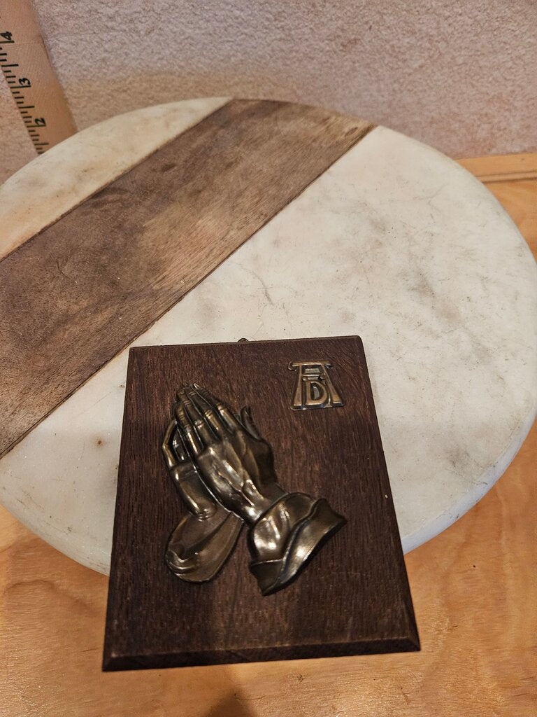 Albrecht Dürer Praying Hands bronze on wood Praying Hands Wall Plaque