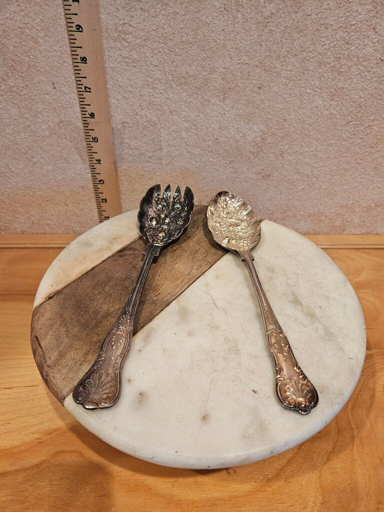 Vintage Silver Plated Serving Spoons Set