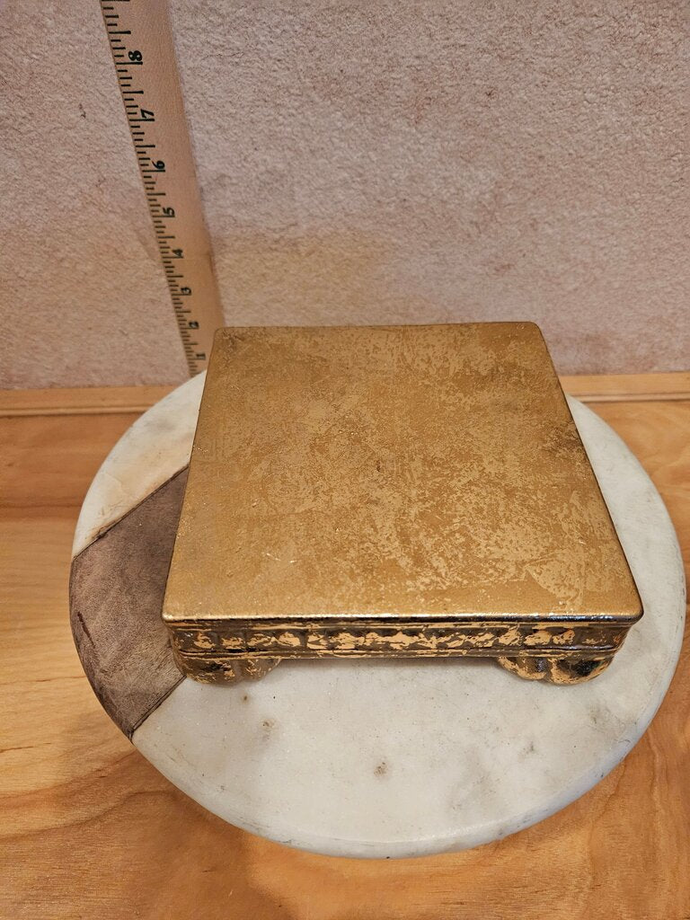 Golden Pedestal for Sacred Objects, Table Buddha Statue Stand, Perfect for Religious Figurines /Home Decor, Altar Shelf