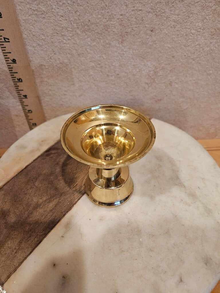 Vintage solid Brass Candle Holder for pillar candle