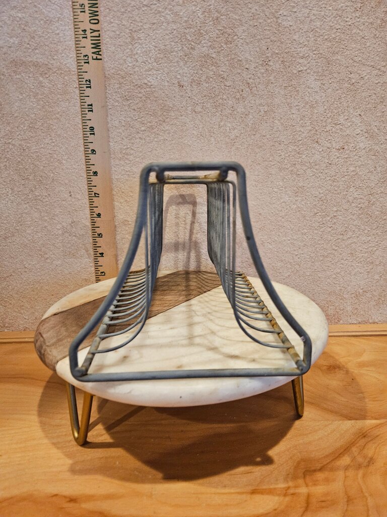 Vintage CD Rack Shelf Metal Wire Freestanding Storage Sleek Design