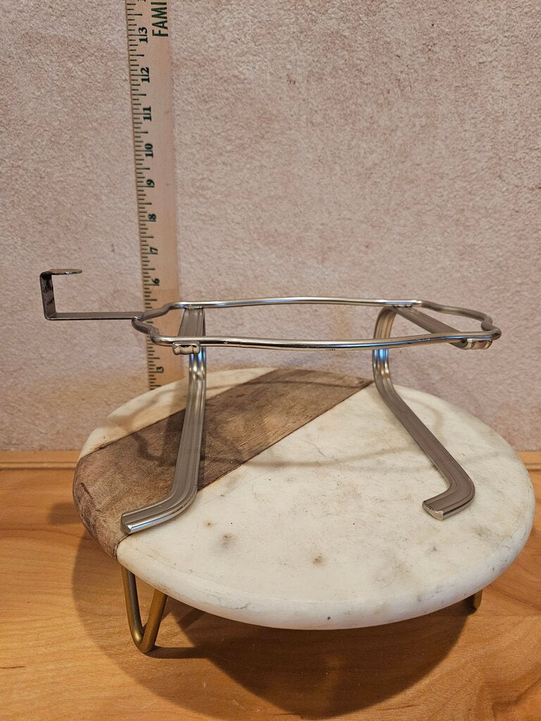 Metal over the door style double hand towel holder
