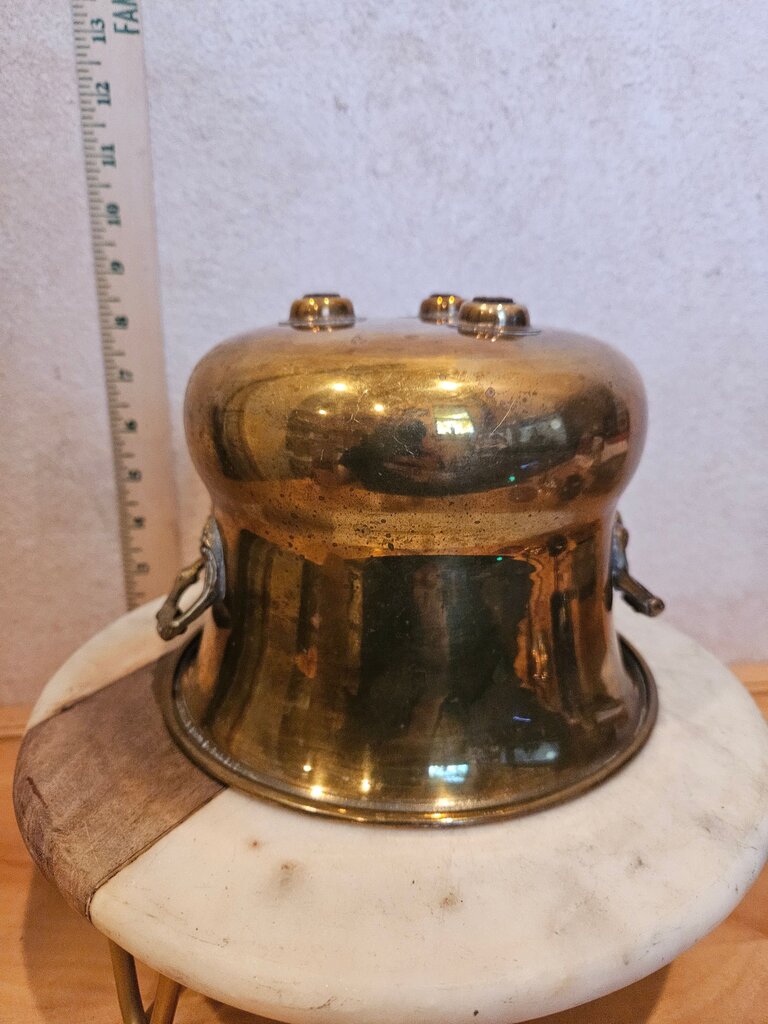 Vintage Brass Wine or Champagne footed ice bucket Coolers with handles planter