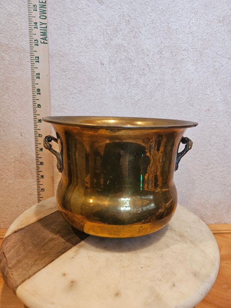 Vintage Brass Wine or Champagne footed ice bucket Coolers with handles planter