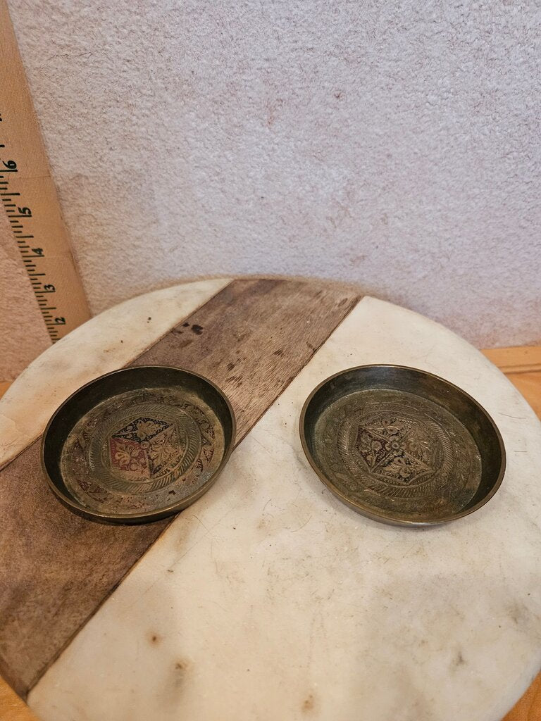 Decorative Vintage Brass Plates