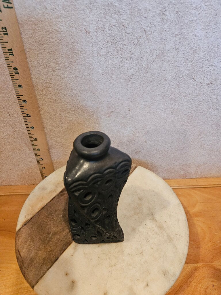 Decorative Vintage Black Ceramic Vase