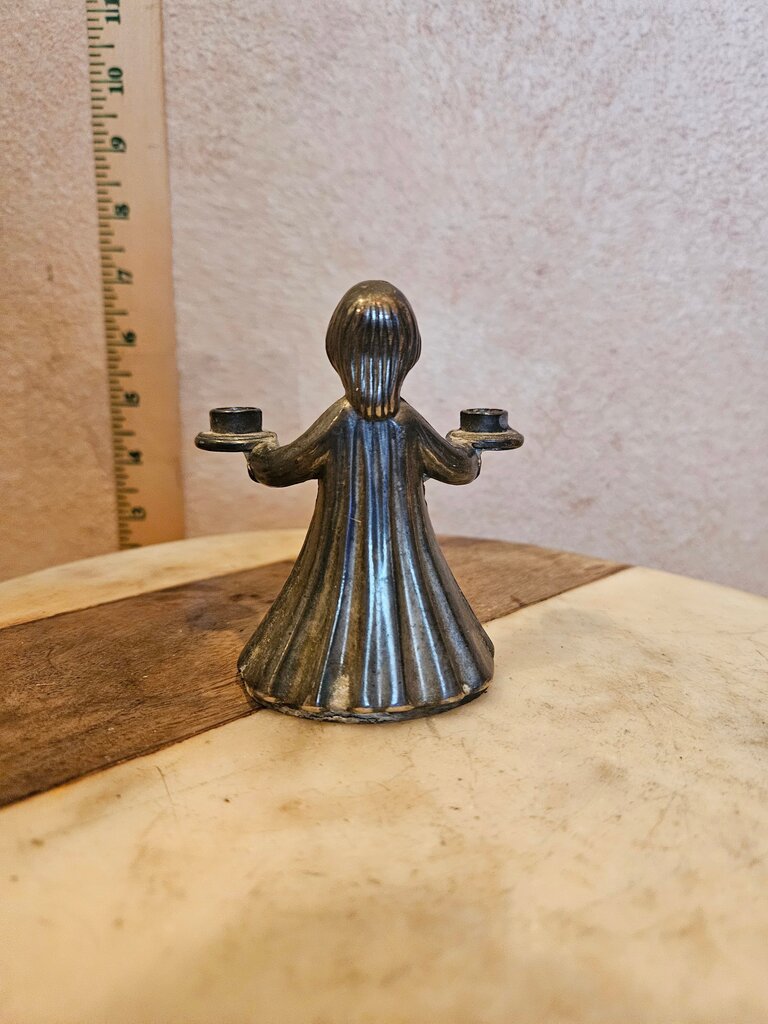 Vintage Pewter Choir Boy Candle Holder Christmas Candle Holders