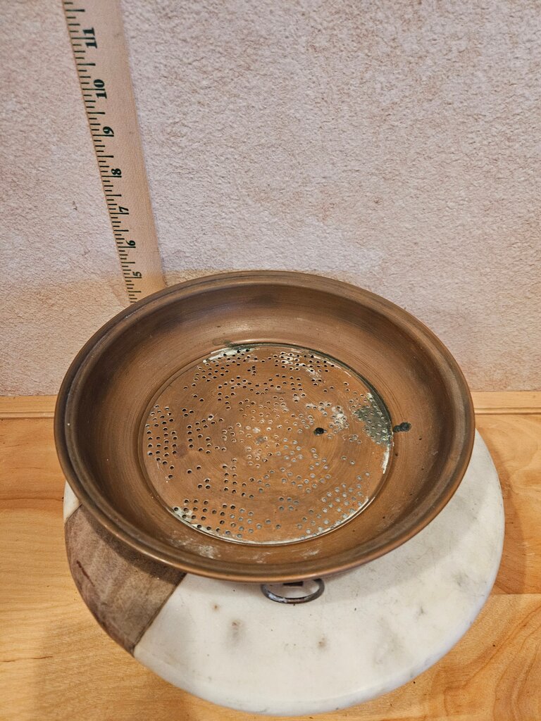 Antique French Copper Strainer, Antique Copper colander