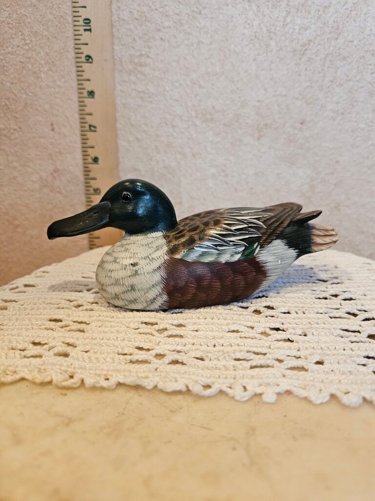 Decorative Wooden Duck Figurine