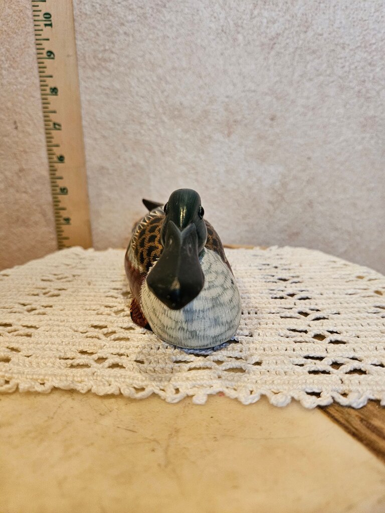 Decorative Wooden Duck Figurine