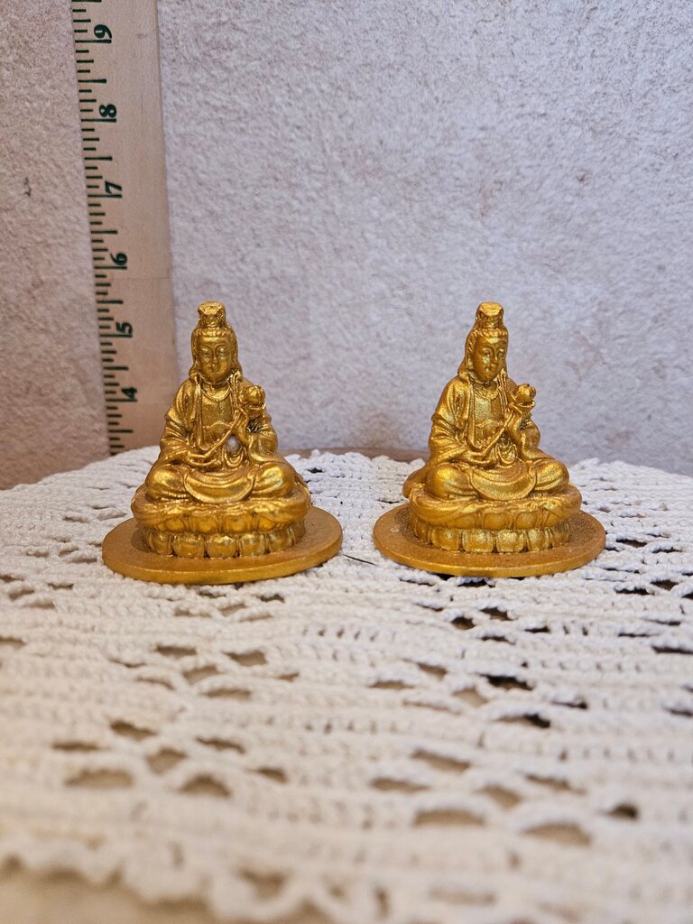 Gold Buddha Statues Set