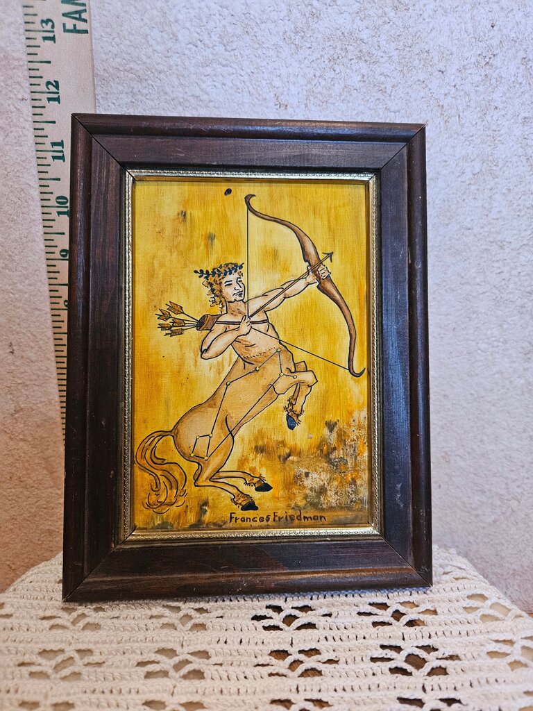 Sagittarius Art Print by Frances Friedman Archer Centaur Vintage Oil Painting