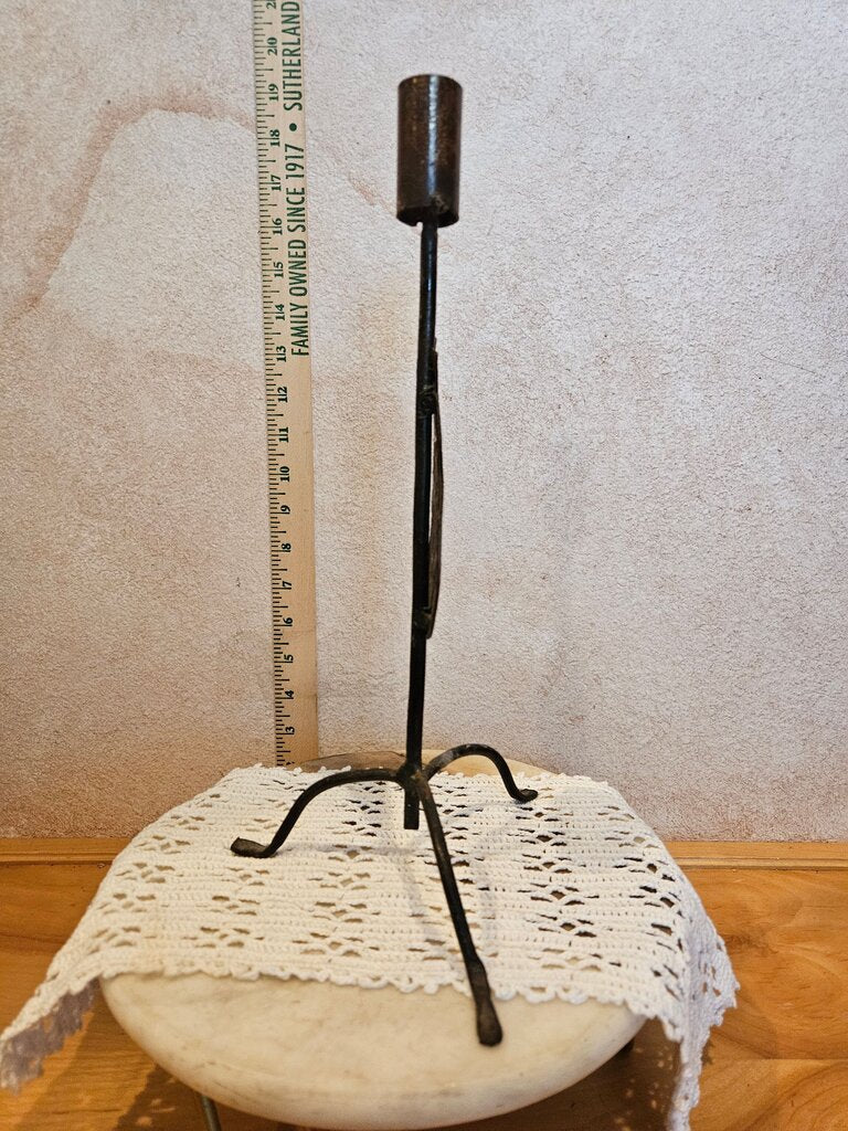 Vintage Cast Iron Pear Metal Taper Candlestick Holder, Spring, Fall, Thanksgiving, or Christmas Candlelight