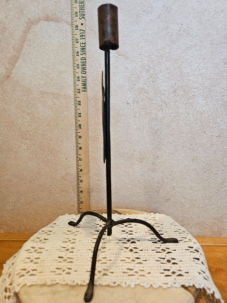 Vintage Cast Iron Apple Metal Taper Candlestick Holder, Spring, Fall, Thanksgiving, or Christmas Candlelight