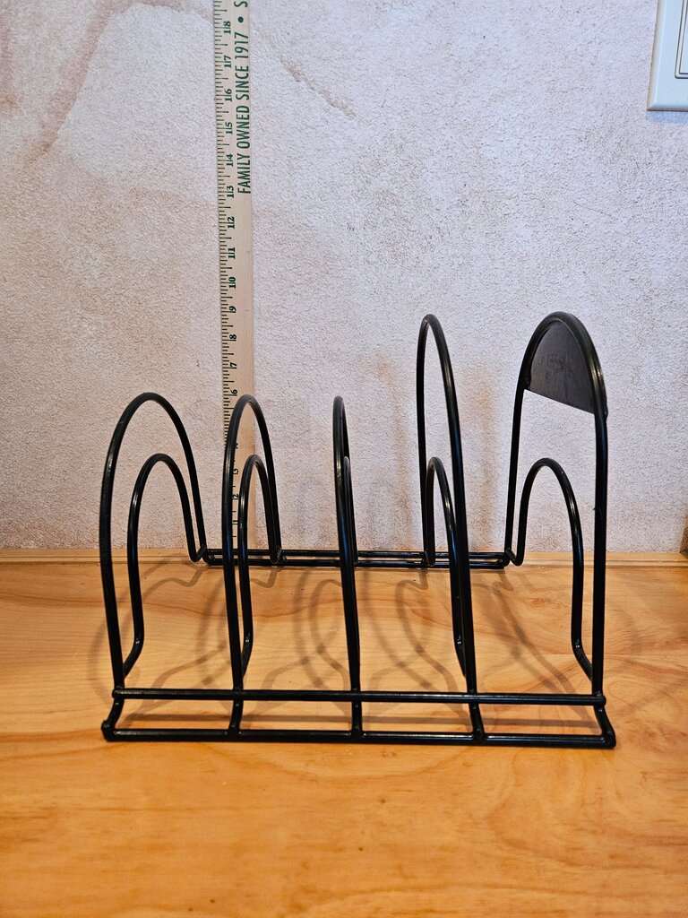 Heavy duty Black Wire pots and pan organizer Cookbook Holder kitchen decor